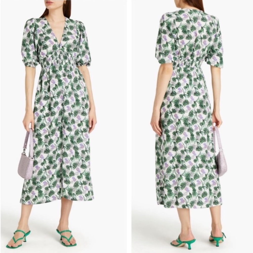 Maje Romantica Floral Print Midi Dress Size 40
